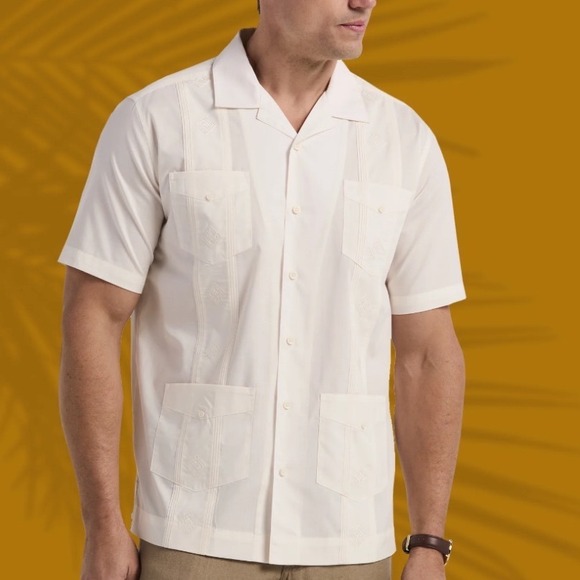 Havanera Co. by Cubavera Other - Havanera Co Cubavera Mens 2XL Guayabera Shirt Cream Color Short Sleeve New